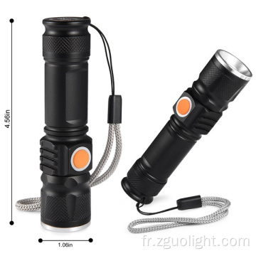 Torche de lampe de poche LED XPE 3W portable en aluminium